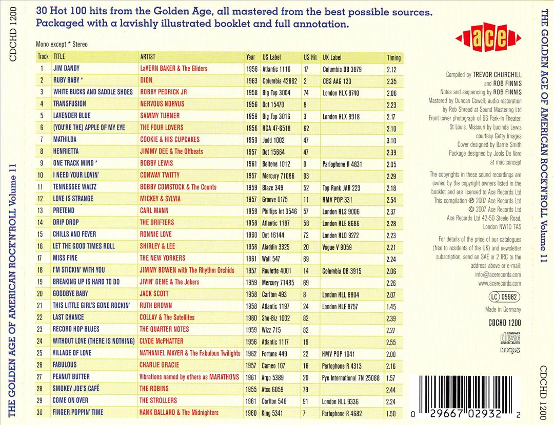 Golden Age of American Rock 'N' Roll, Vol. 11 cover art
