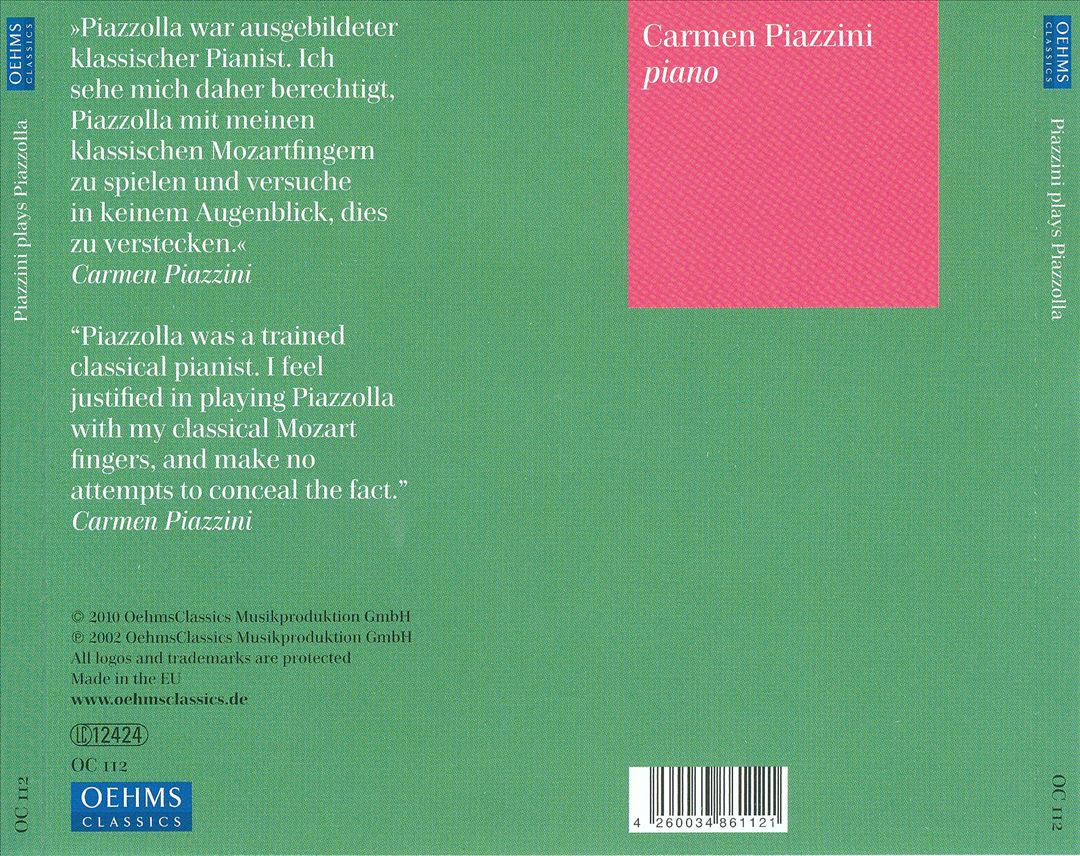 Piazzini Plays Piazzolla & Other Music From Argentina cover art