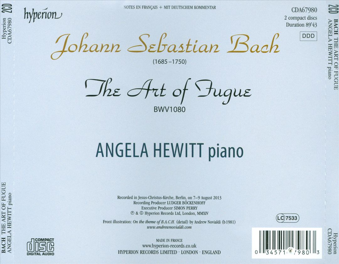 Bach: The Art of Fugue cover art