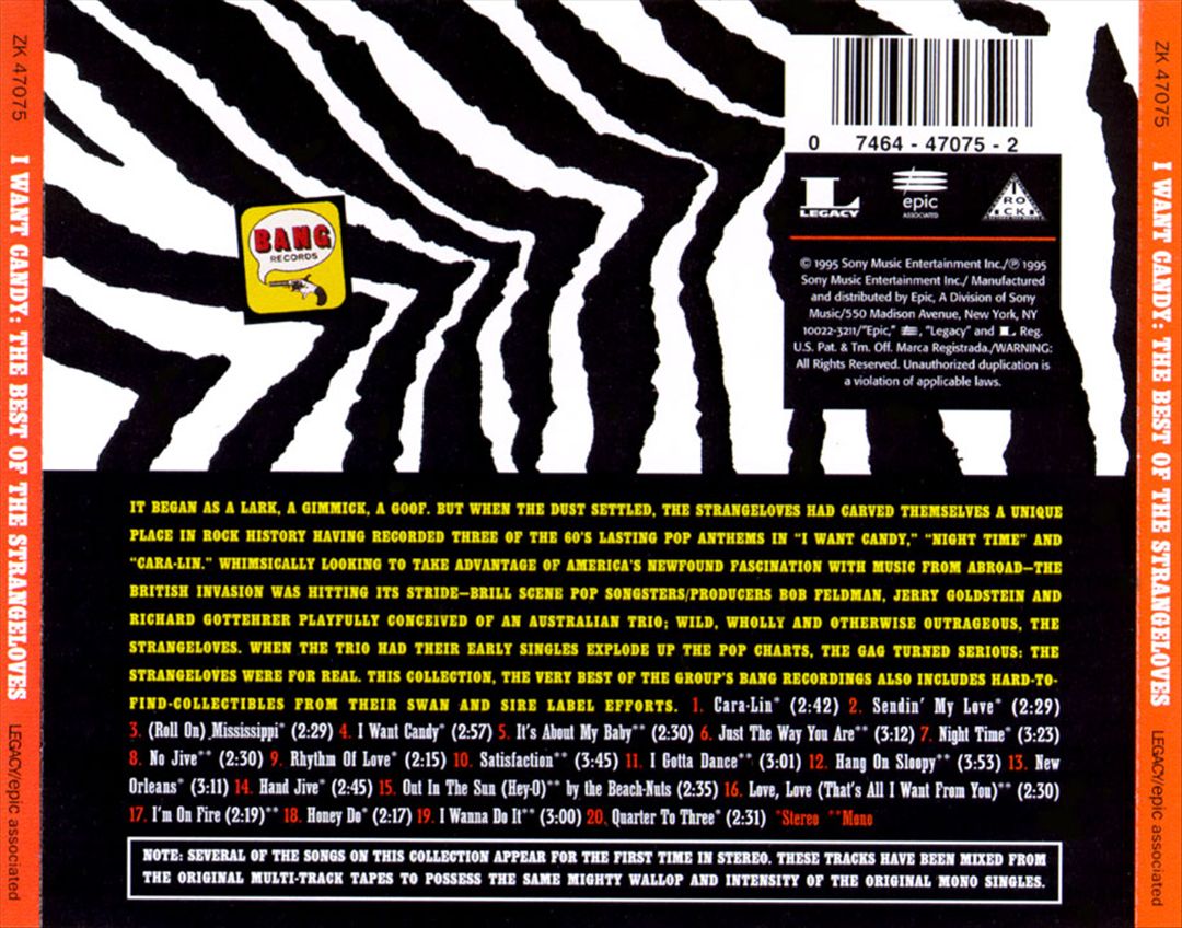 I Want Candy: The Best of the Strangeloves cover art