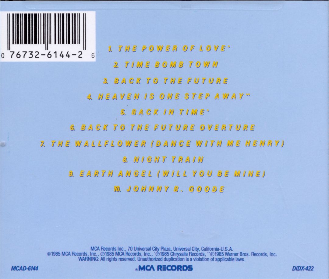 Back to the Future [Original Soundtrack] cover art