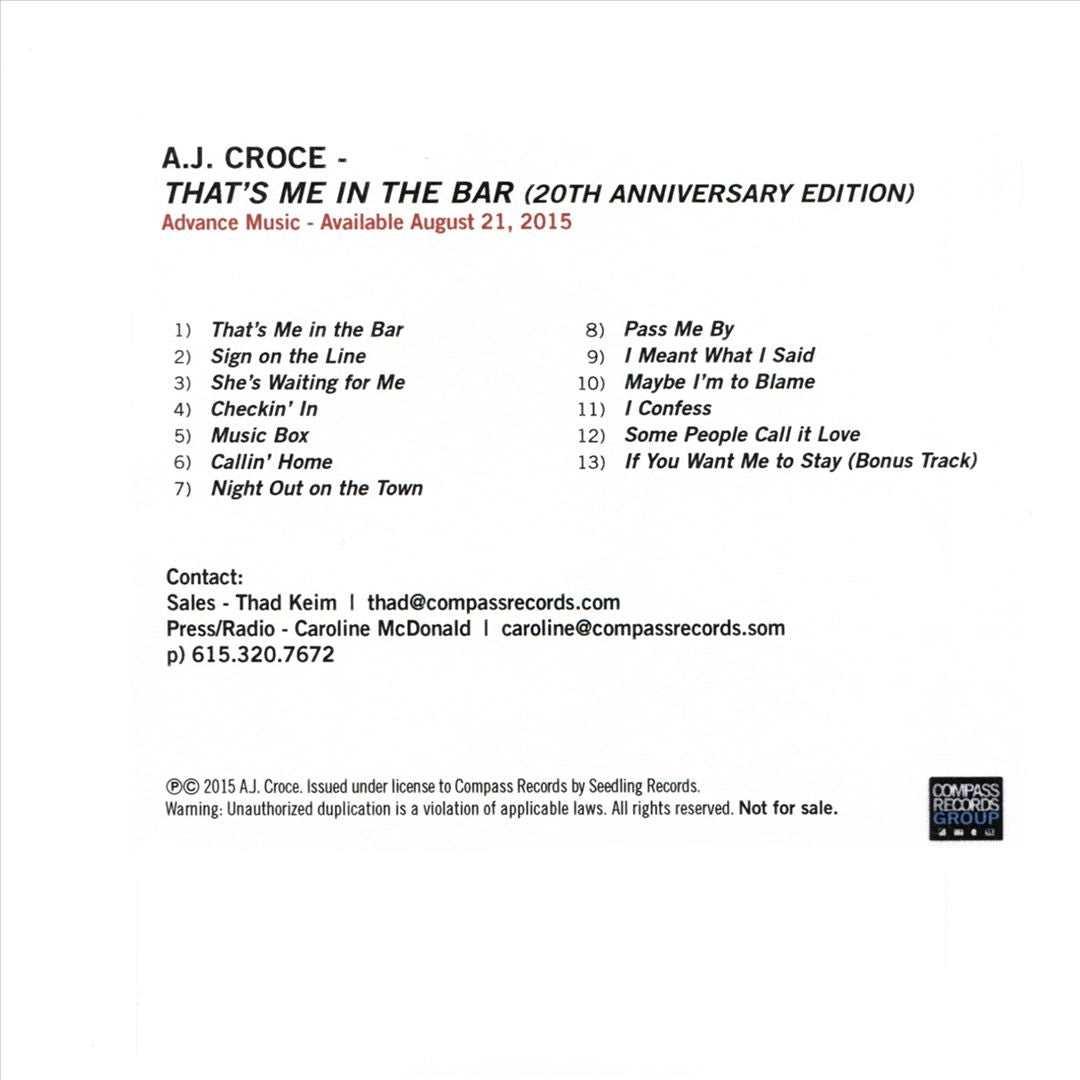 That's Me in the Bar [20th Anniversary Edition] cover art