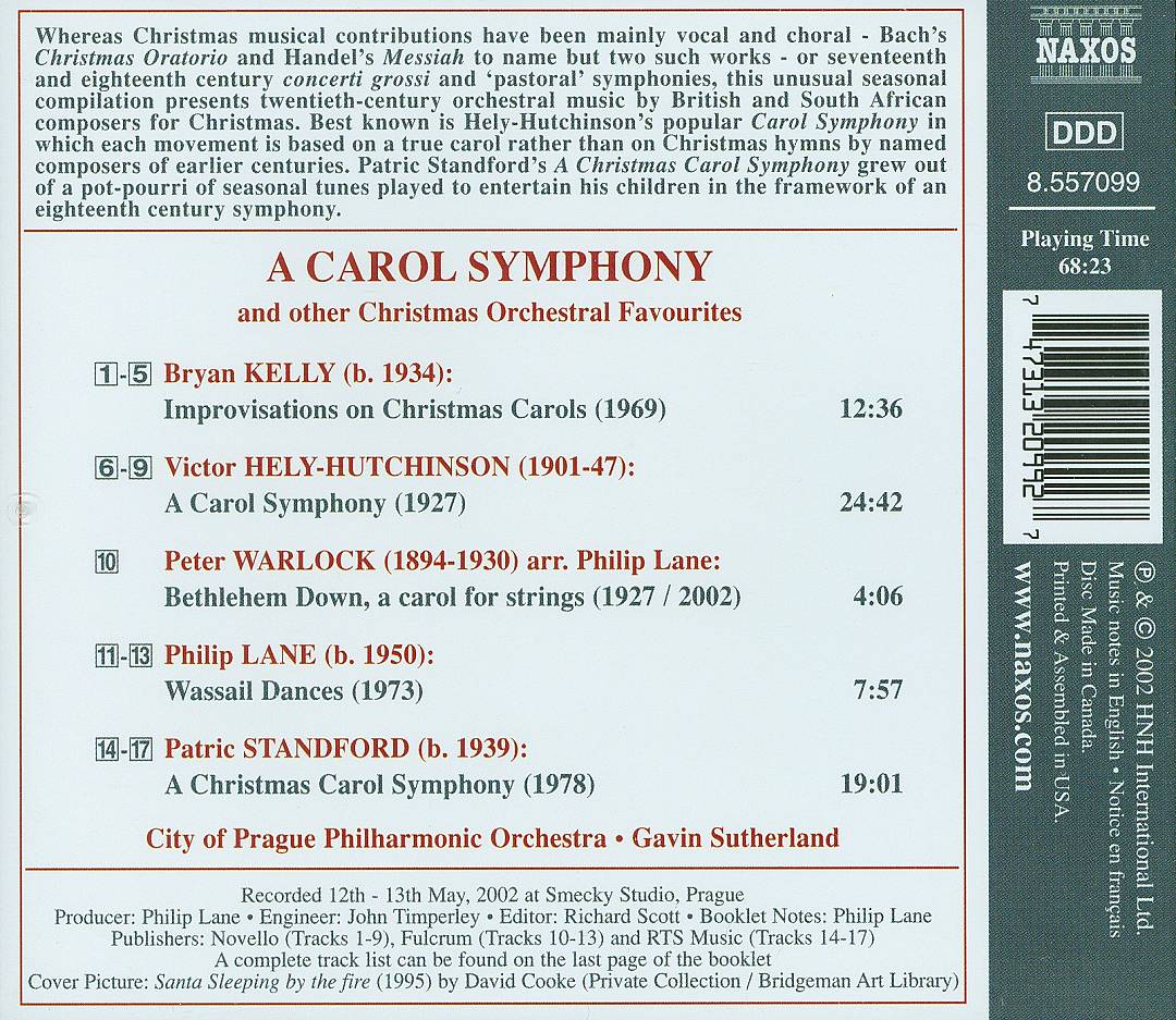 Victor Hely-Hutchinson: Carol Symphony cover art