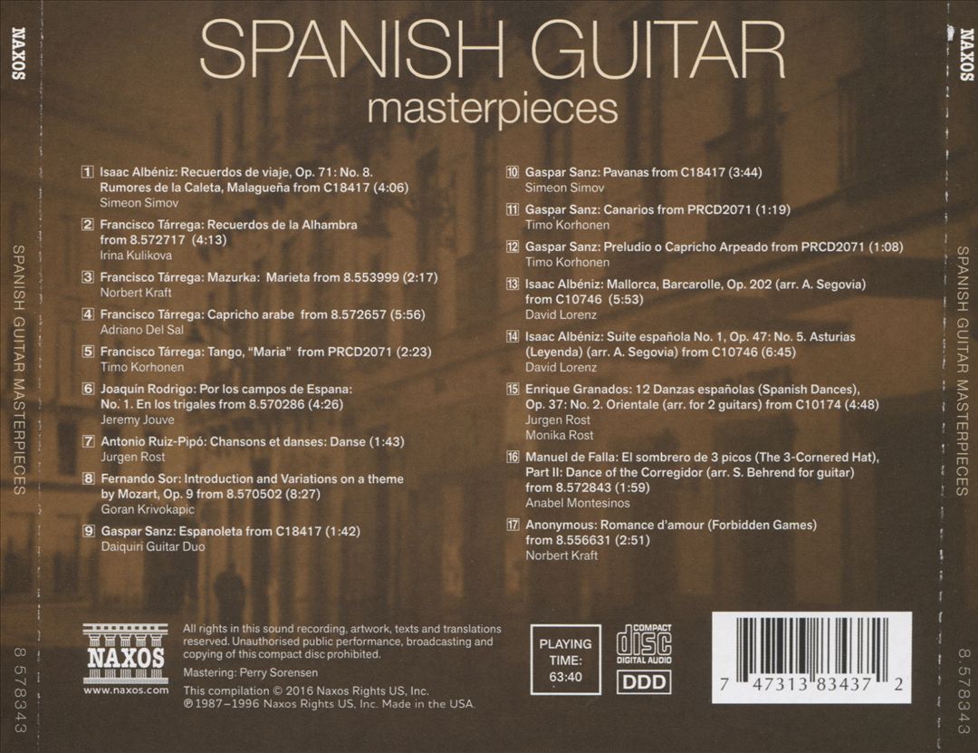 Spanish Guitar Masterpieces cover art