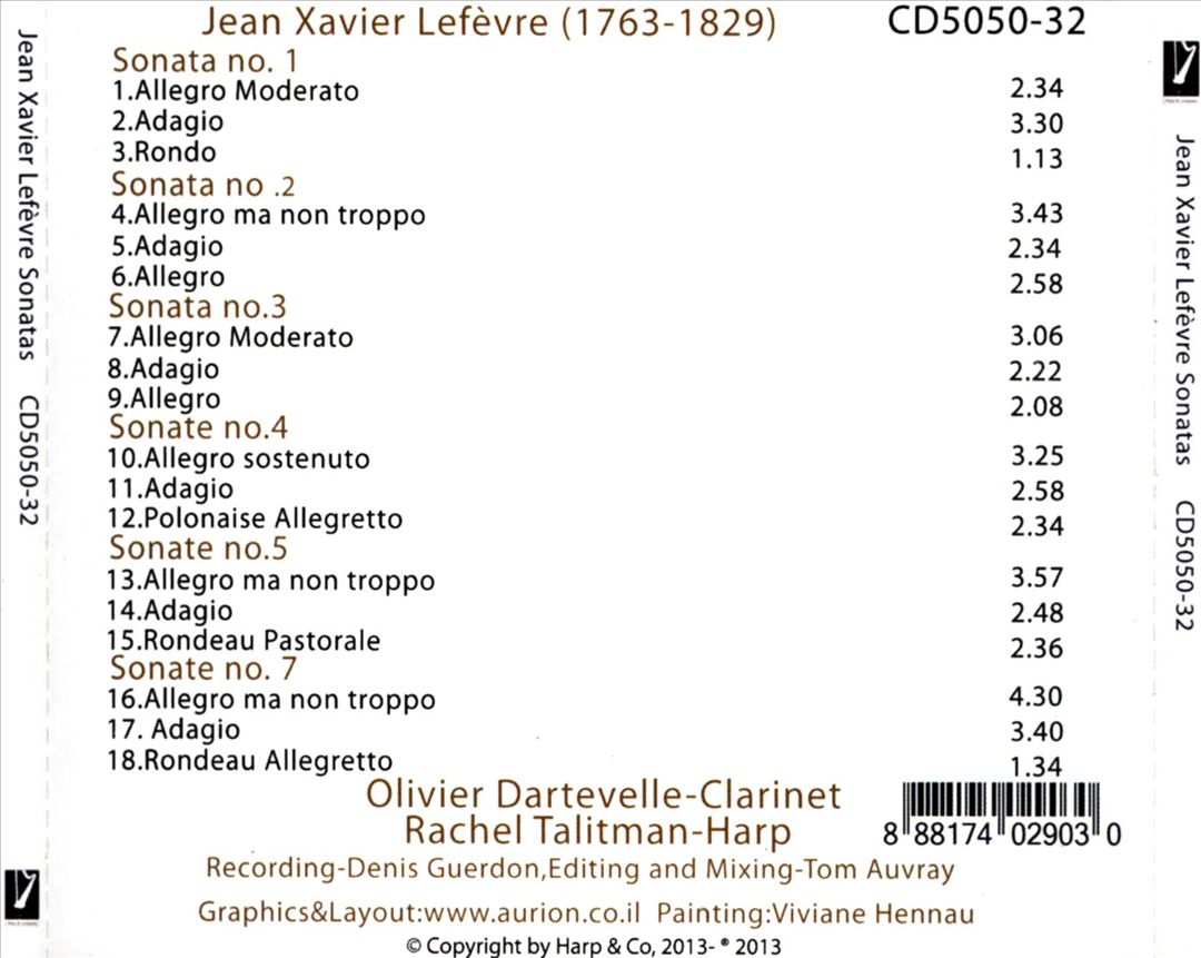 Xavier Lefèvre: Sonatas cover art