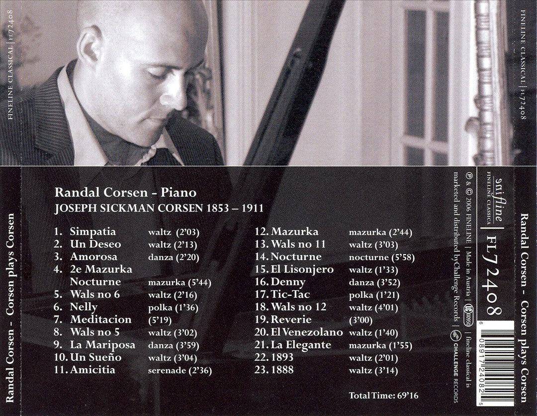 Randal Corsen Plays Joseph Sickman Corsen cover art