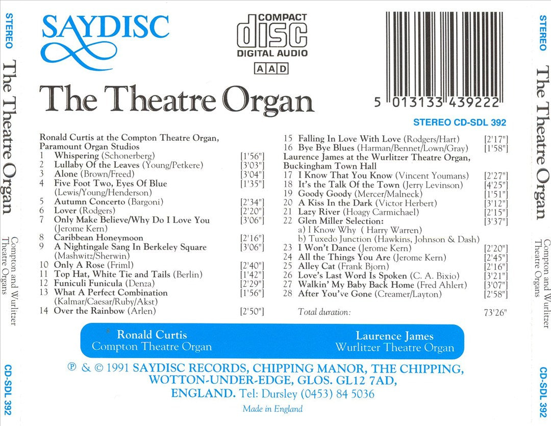 Theatre Organ: Wurlitzer & Compton Organs cover art
