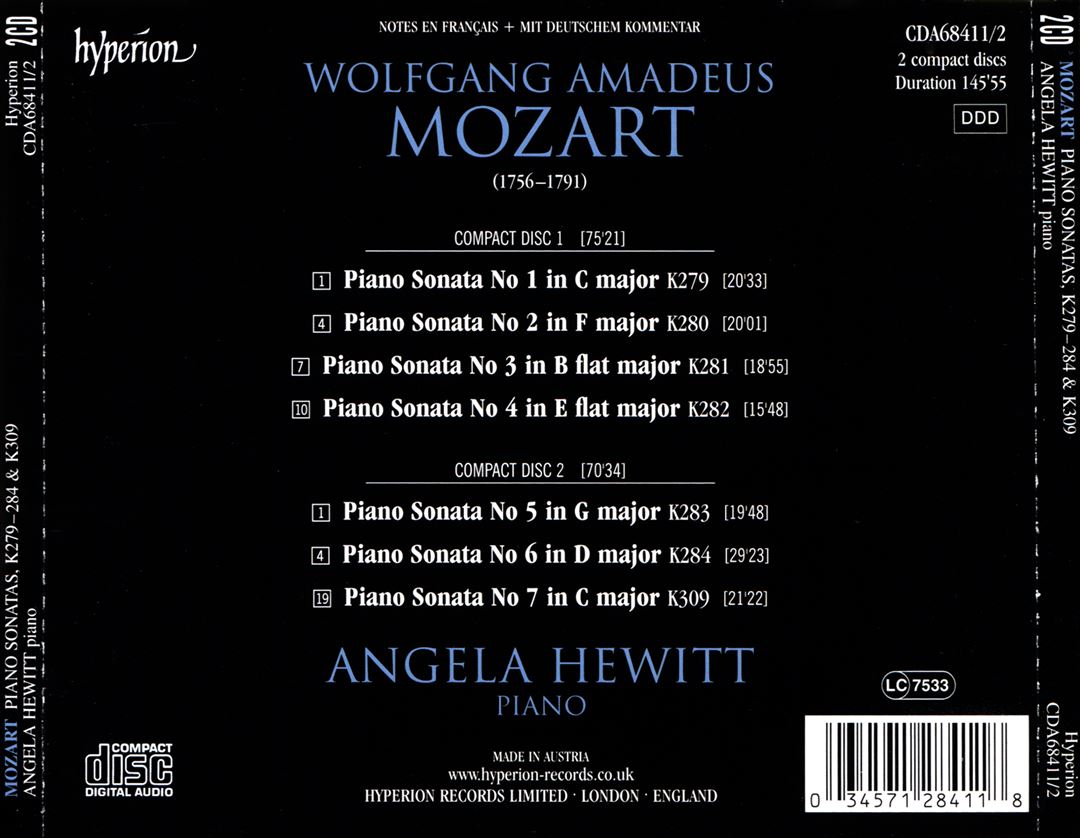 Mozart: Piano Sonatas K279-284, K309 cover art