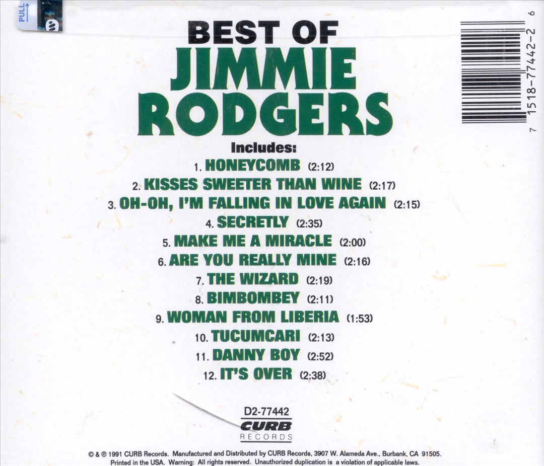 Best of Jimmie Rodgers [Curb] cover art