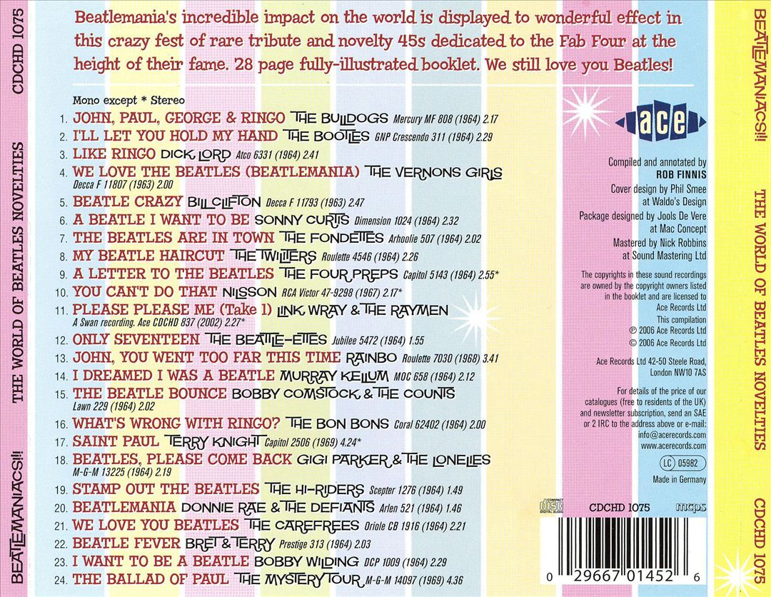 Beatlemaniacs!!! The World of Beatles Novelty Records cover art