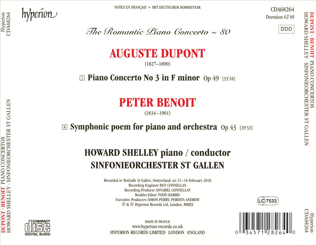Romantic Piano Concerto, Vol. 80: Dupont, Benoit cover art