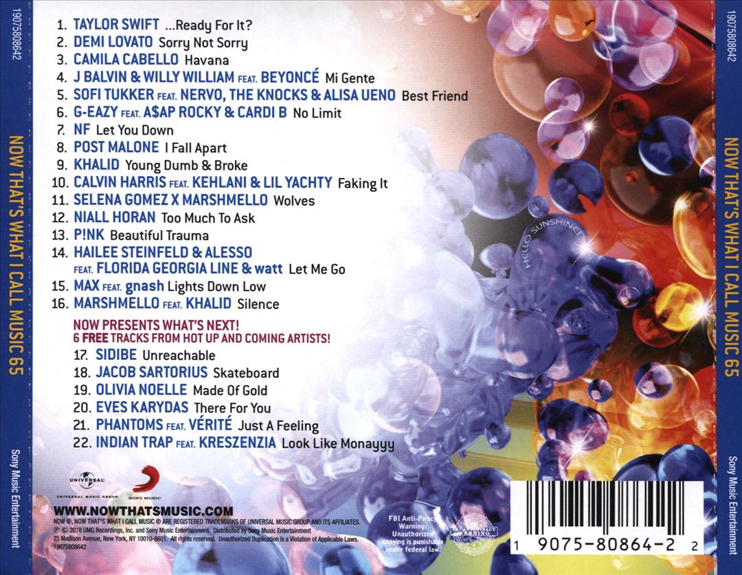 Now That's What I Call Music! 65 cover art
