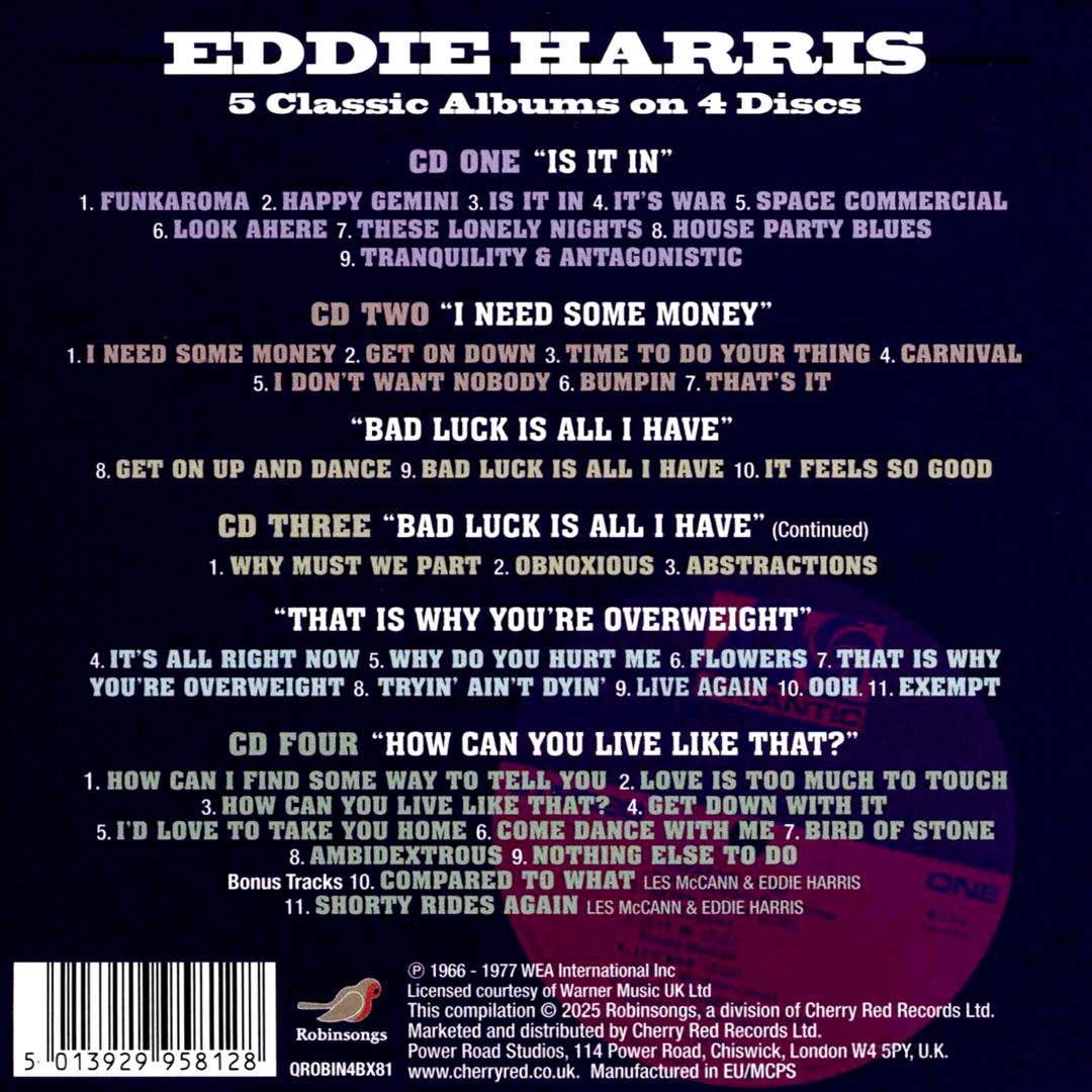 Is It In/I Need Some Money/Bad Luck Is All I Have/That Is Why You're Overweight/How Can You Live Like That  cover art