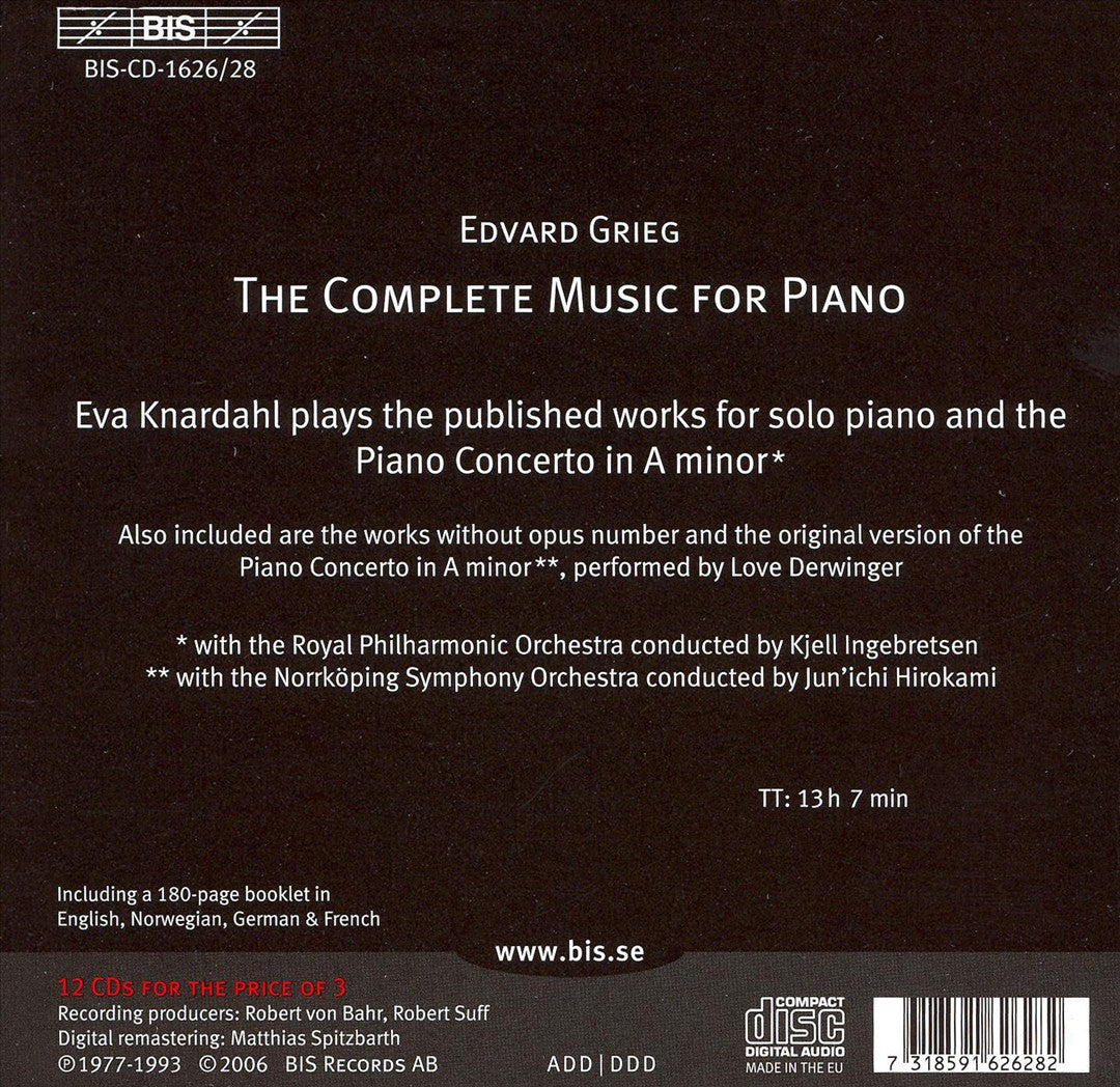 Grieg: The Complete Music for Piano [Box Set] cover art