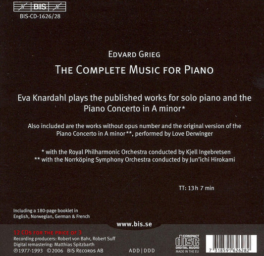 Grieg: The Complete Music for Piano [Box Set] cover art