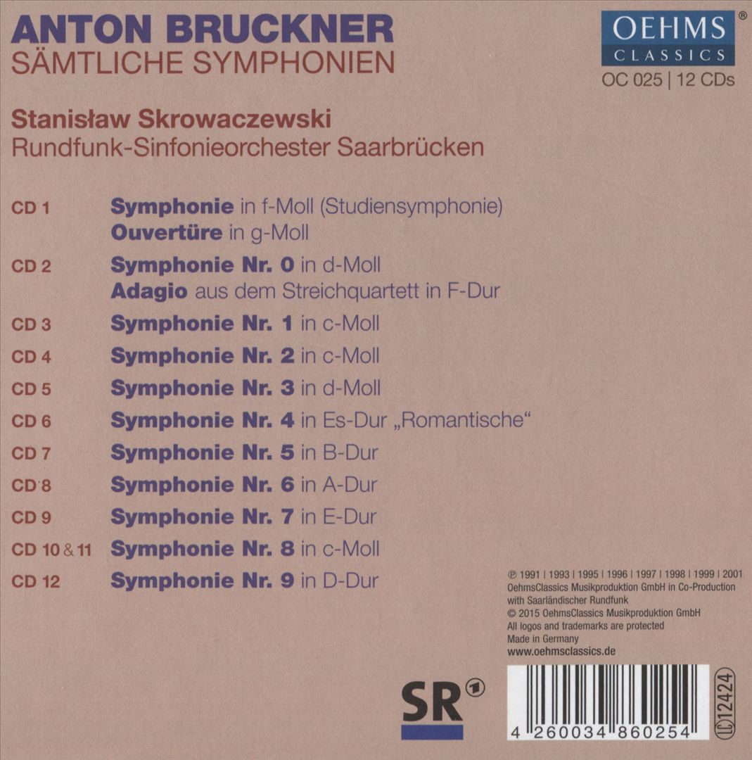 Bruckner: Sämtliche Symphonien cover art