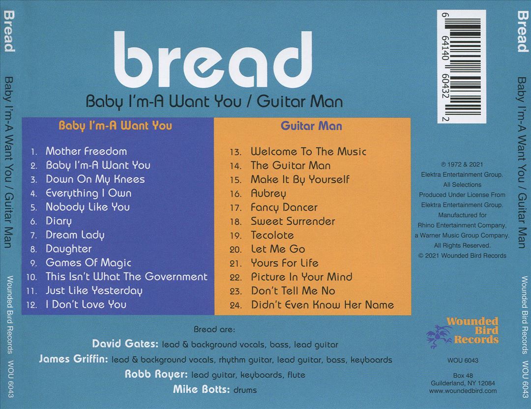 Baby I'm-A Want You cover art