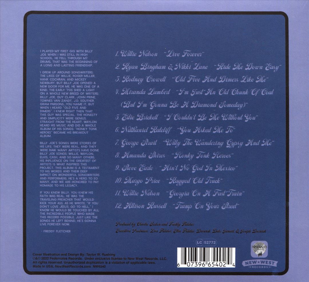 Live Forever: A Tribute to Billy Joe Shaver cover art