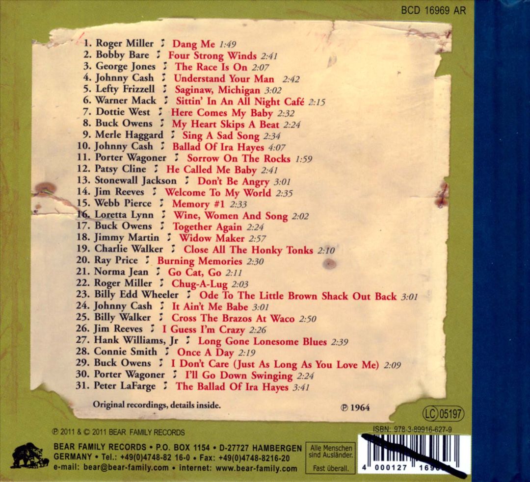 Dim Lights, Thick Smoke and Hillbilly Music: 1964 cover art