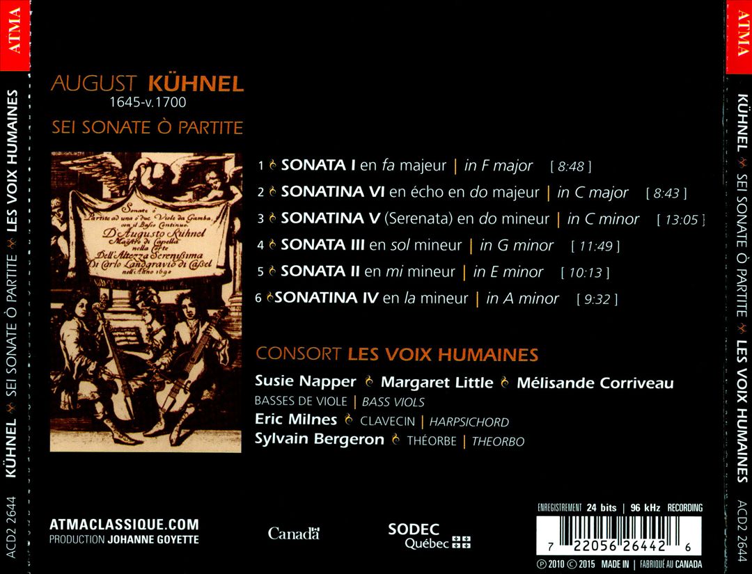 August Kühnel: Sei Sonate Ò Partite cover art