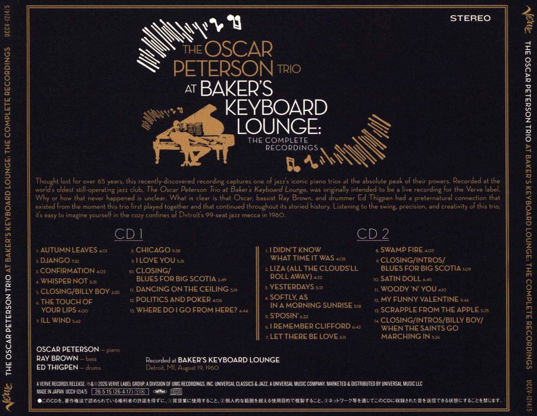 Live at Baker's Keyboard Lounge cover art