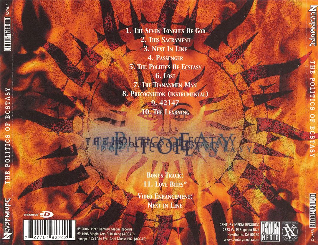 Politics of Ecstasy [Bonus Tracks] cover art