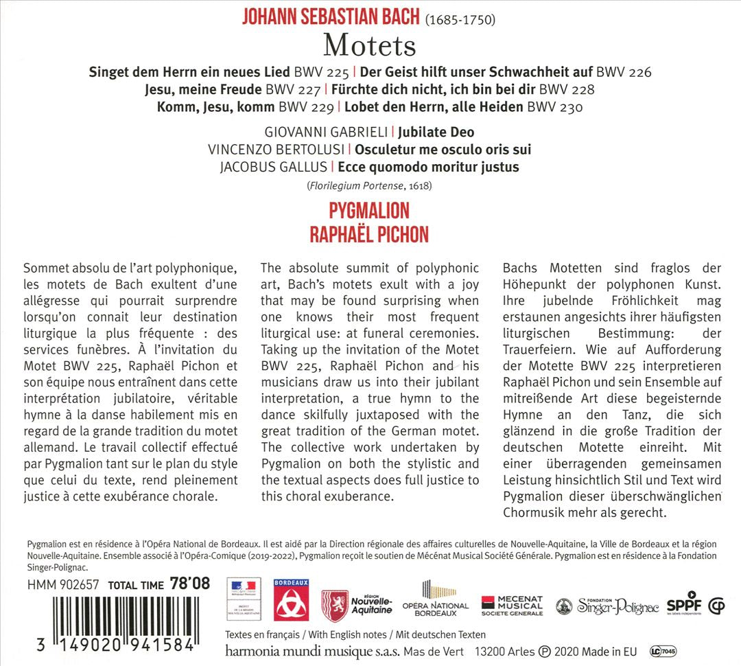 Johann Sebastian Bach: Motets cover art