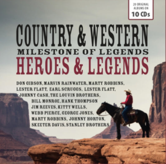 COUNTRY & WESTERN HEROES & LEGENDS - BOX 10CD cover art