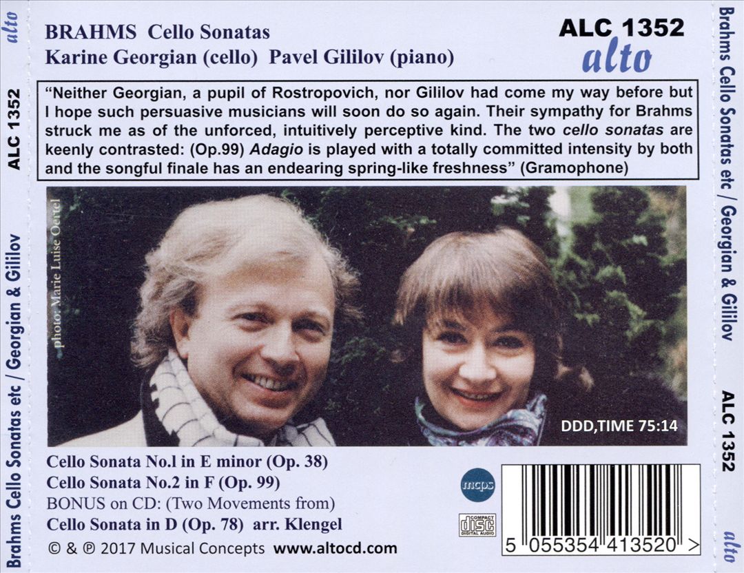 Brahms: Cello Sonatas cover art