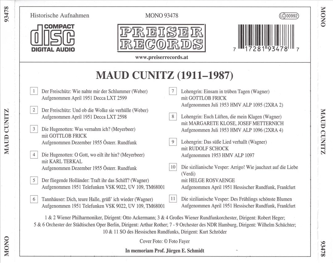 Dokumente einer Sängerkarriere: Maud Cunitz cover art