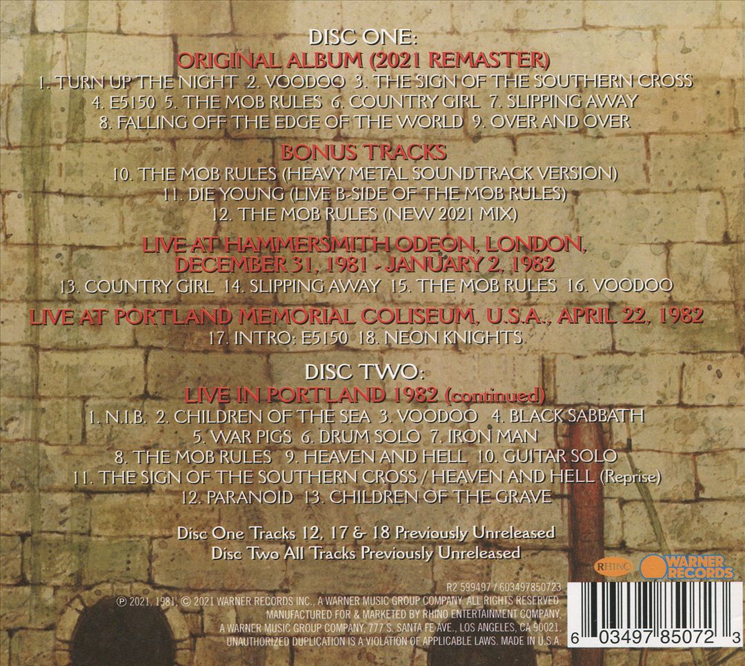 Mob Rules [2021 Deluxe Edition] cover art