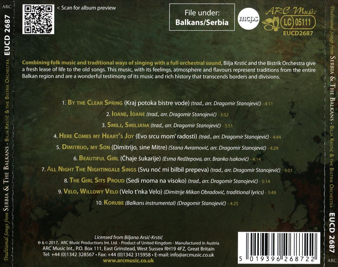 Traditional Songs from Serbia and the Balkans cover art