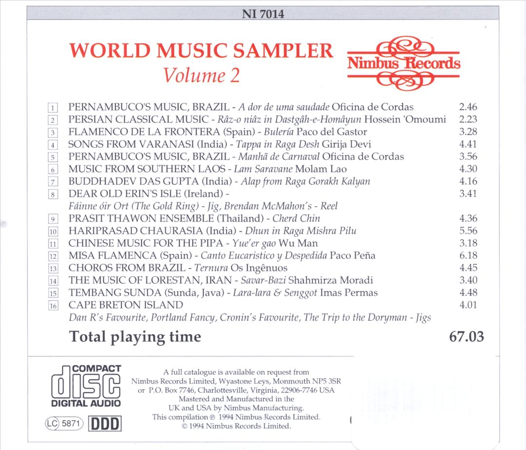 World Music Sampler, Vol. 2 cover art