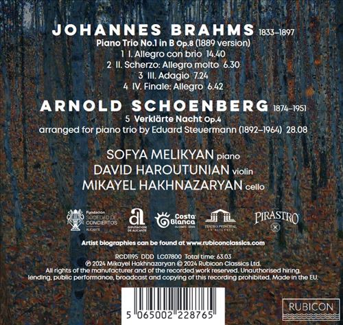 Brahms: Piano Trio No. 1; Schoenberg: Verkärte Nacht cover art