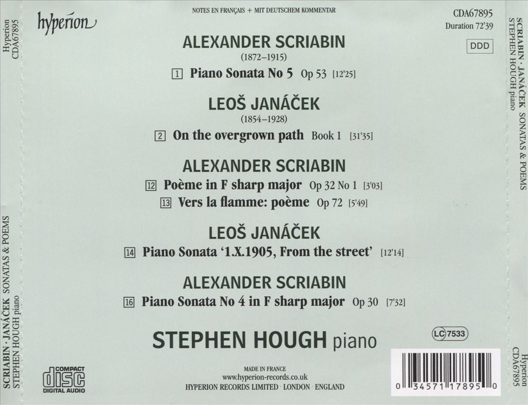 Scriabin, Janácek: Songs & Poems cover art