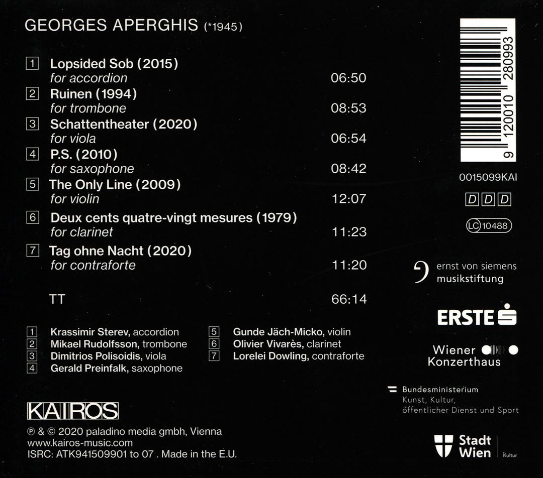Georges Aperghis: Solo cover art