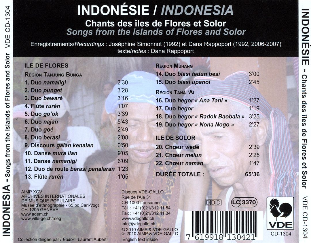 Songs from the Islands of Indonesia cover art