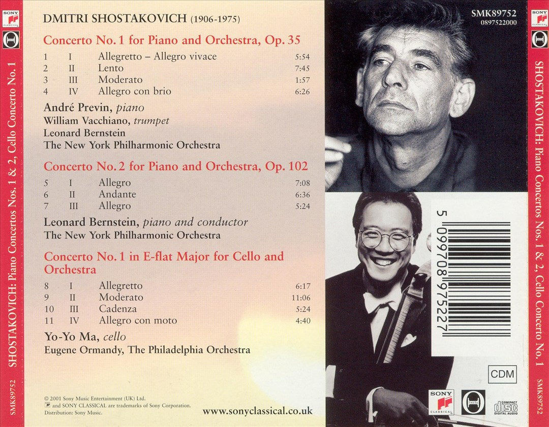 Shostakovich: Piano Concertos Nos. 1 & 2; Cello Concerto No. 1 cover art