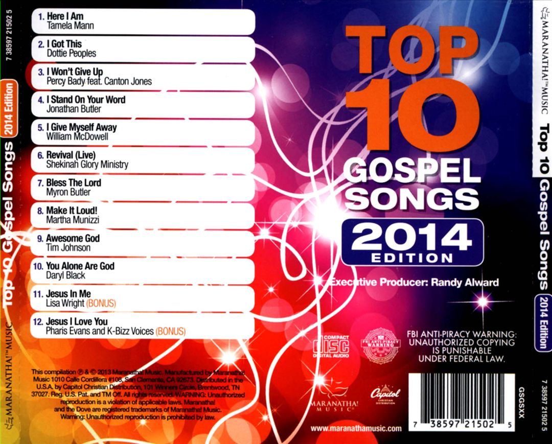 Top 10 Gospel Songs: 2014 Edition cover art