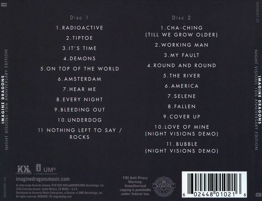 Night Visions [Tenth Anniversary Expanded Edition] cover art