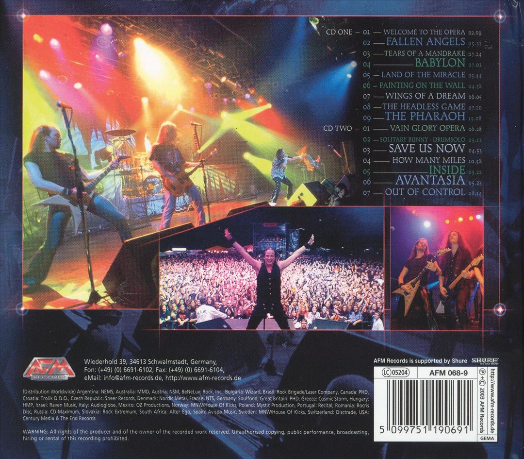 Burning Down the Opera Live cover art