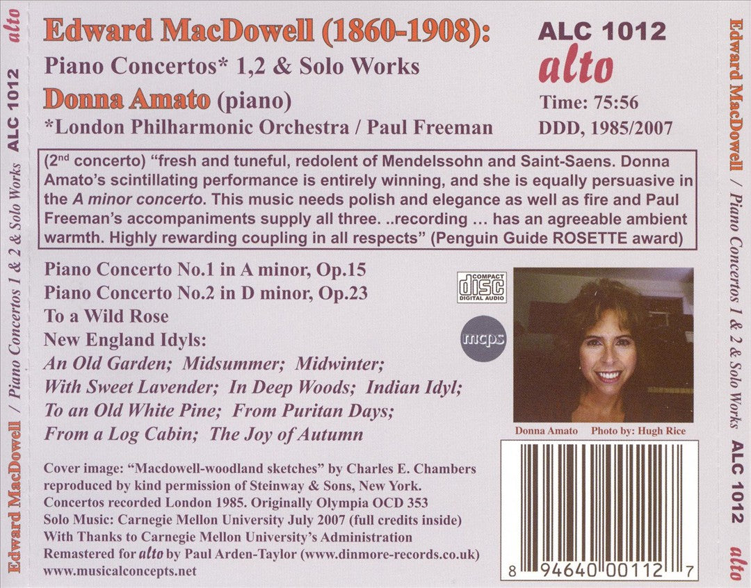 MacDowell: Piano Concertos Nos. 1 & 2; New England Idyls; To a Wild Rose cover art