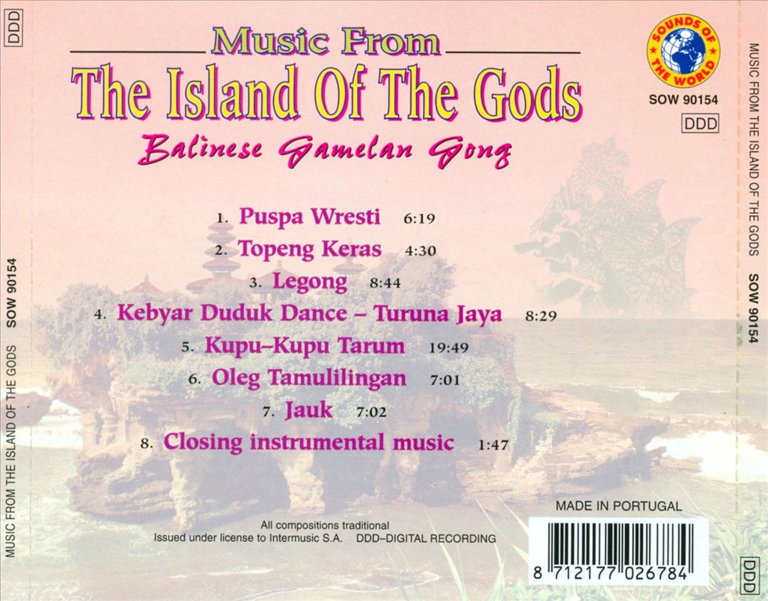 Music from the Island of the Gods: Balinese Gamelan Gong cover art