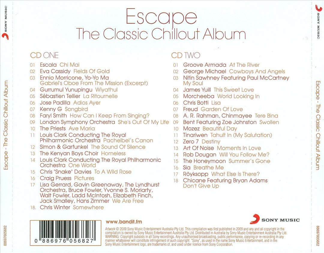 Escape: the Classic Chillout Album cover art