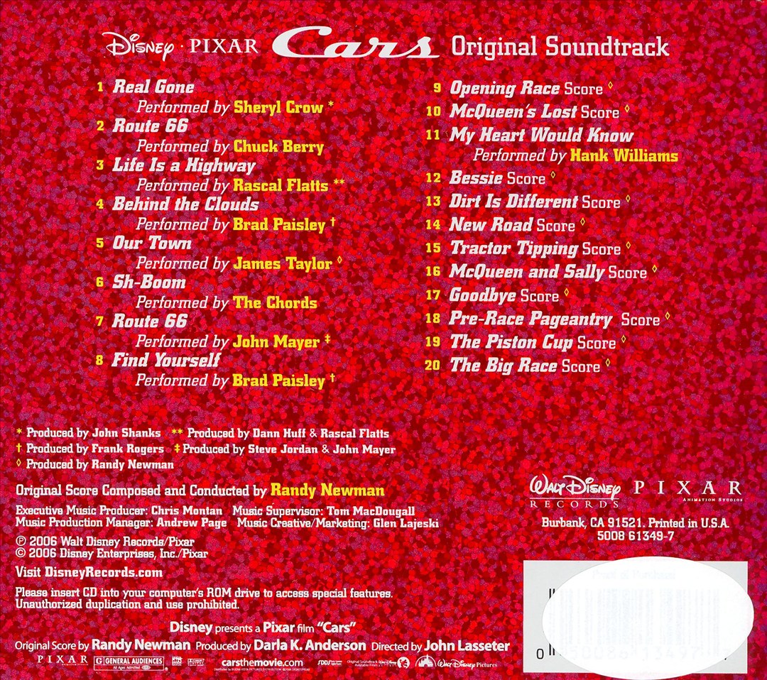 Cars [Original Motion Picture Soundtrack] cover art