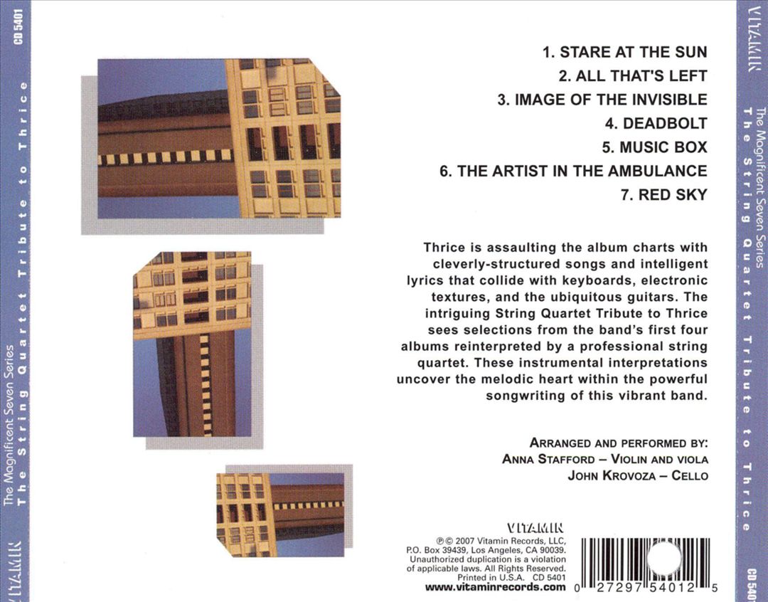 Magnificent Seven Series: The String Quartet Tribute to Thrice cover art