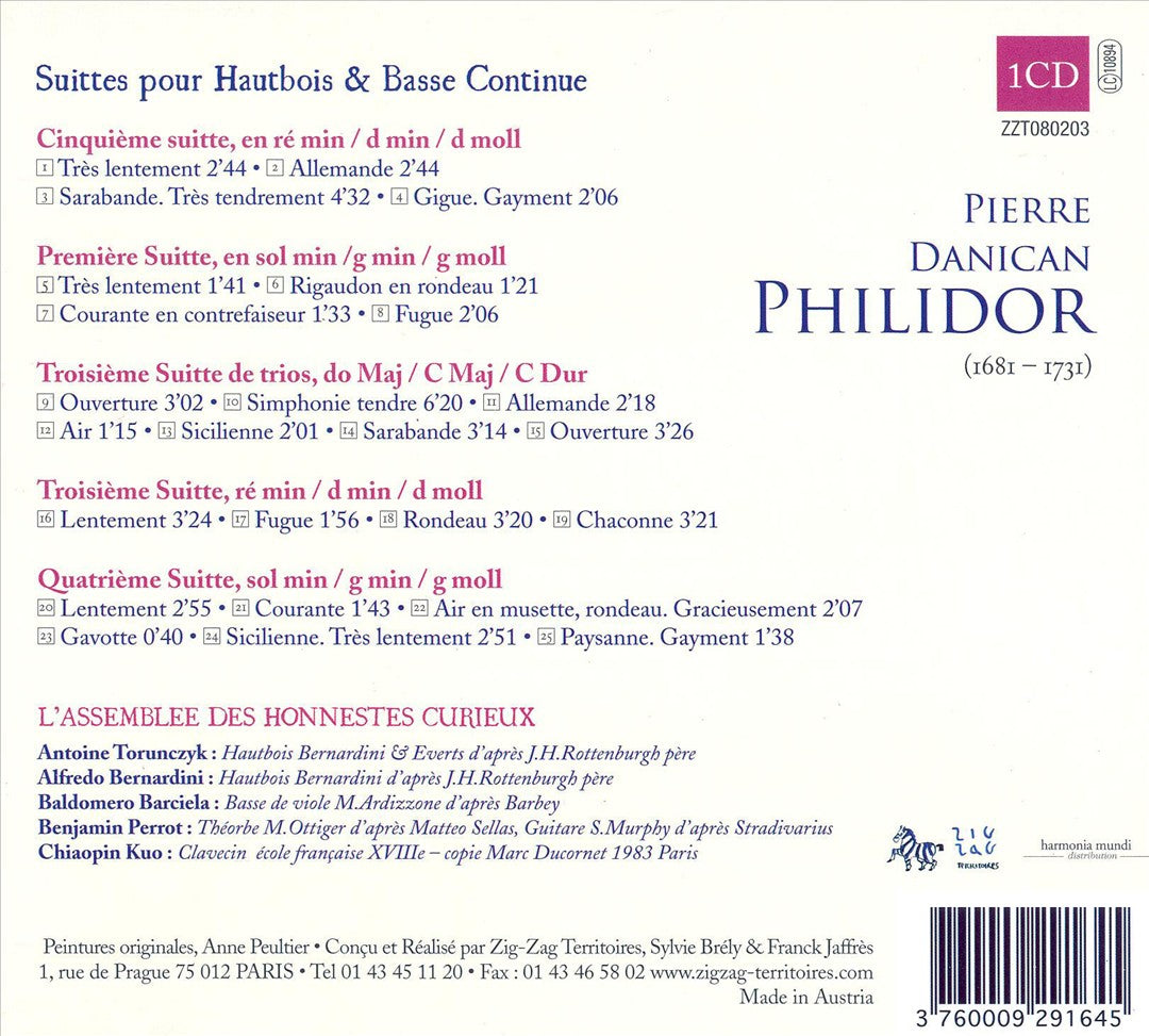 Pierre Danican Philidor: Suites pour hautbois cover art