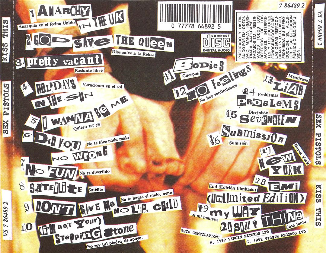 Kiss This: The Best of the Sex Pistols [Bonus Tracks] cover art