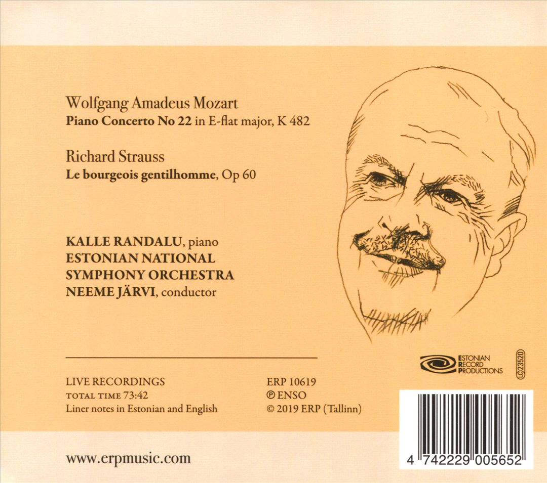 Mozart X: Piano Concerto No. 22; R. Strauss: Le bourgeois gentilhomme cover art