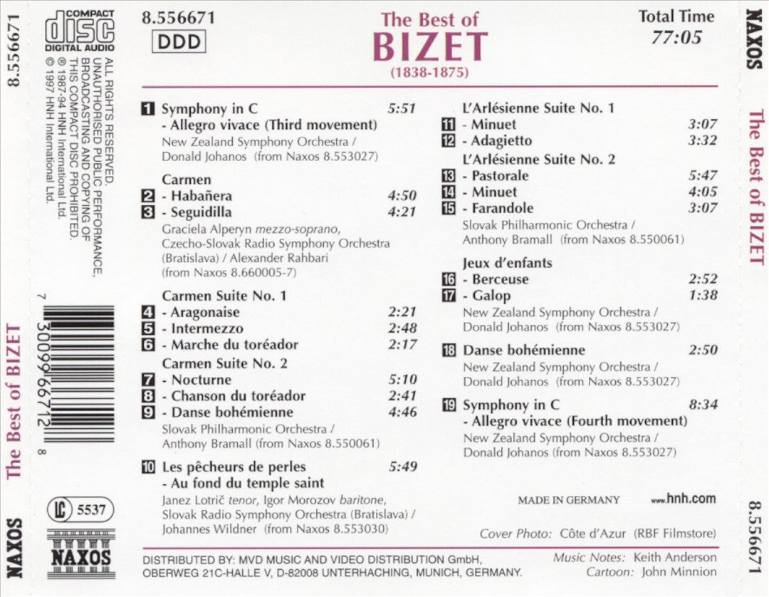 Best of Bizet cover art